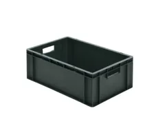 Euronorm-stapelbak 40l 210x600x400mm Wanden/bodem Gesloten Grijs