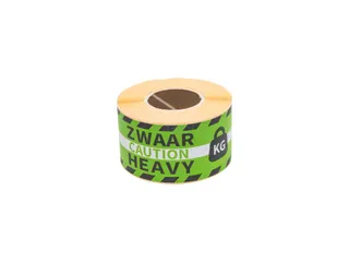 Waarschuwingsetiket Rillprint 46x125mm heavy groen 250 stuks - 1