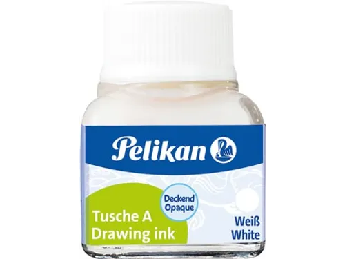Oost-Indische inkt wit, flesje van 10 ml