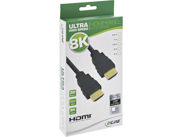 Câble inLine HDMI ETH8K Mâle/Mâle 2m noir