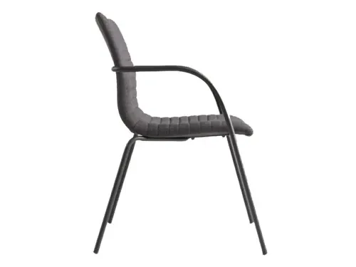 Conferentiestoel Serie 140 Frame Zwart Stof Grijs