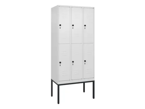 dubbeldekse locker,HxBxD 2120x900x500mm,3x2vak.,vak B 300mm