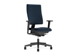 Bureaustoel Donkerblauw Frame Zwart Synchroonmechanisme Met Armleuning