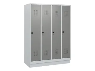 schoollocker,HxBxD 1630x1200x500mm,4vak,vak B 300mm,draaigrendel - 2