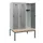 locker met bank,HxBxD 1950x1200x815mm,3vak,vak B 400mm,draaigrendel