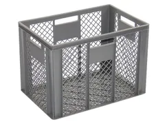 Euronorm Stapelkrat Pe 410x600x400mm 83liter Open Grijs