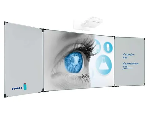 Projectiebord Vijfvlaks 120x192cm 16:10 mat wit Extraflat touch finger