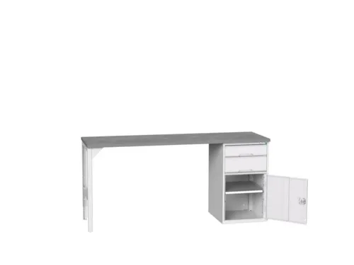 werkbank,HxBxD 930x2000x600mm,linoleumblad,2voeten/1container