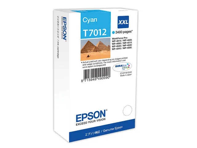 Inktcartridge Epson T70124010 Cyaan