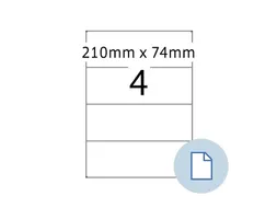 Etiket HERMA 8405 A4 EXPRESS 500 210x74 mm wit 2000stuks