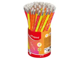 Maped GrafietPotloden HB met gumtip NEON Assorti