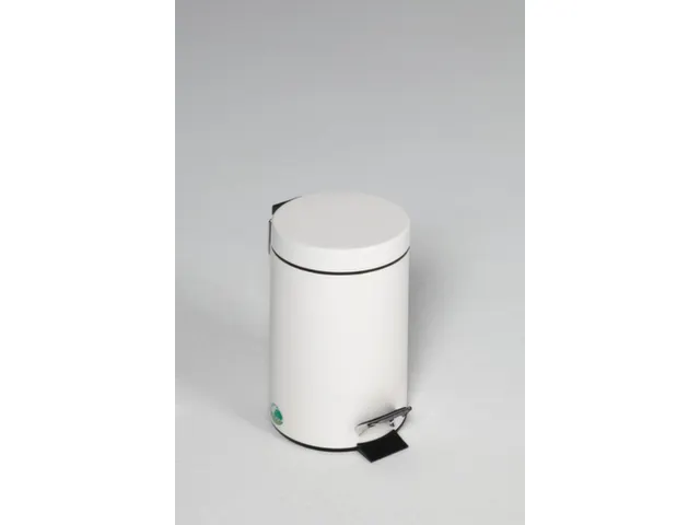 pedaalemmer,5l,HxØ 285x205mm,binnenbak kunststof,romp staal wit