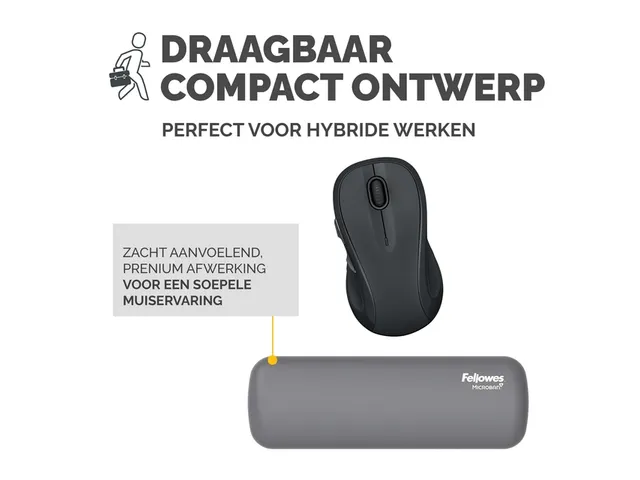 Polssteun Fellowes Breyta palm grijs 6x18cm