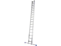 optrekladder,2x18,sporten,balk L 5,2-9,1m,2-dlg.,aluminium