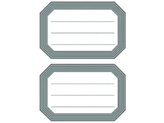 Boek Etiket Herma 5719 82x55mm Grijze rand gelinieerd 12 stuks - 2