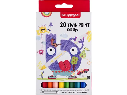 Bruynzeel kids Super Point viltstiften set 20 kleuren
