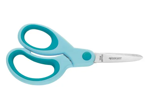 Schaar Westcott Kids 13cm Soft Grip Lh Punt Turquoise
