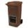 verrijdbare zoutbak,240l,HxBxD 1075x580x730mm,HDPE,bruin,deksel bruin