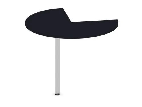 aanbouwtafel,i.h.v.,HxØ 720-840x1000mm,driekwartrond,CC-zwart