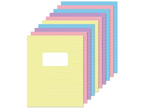 Schrift Kangaro A5 lijn pastel assorti kleuren pak a 10 stuks