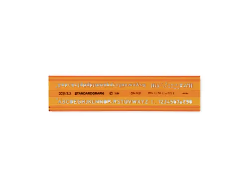 Lettersjabloon Standardgraph H-profiel vetgedrukt, recht 3,5mm