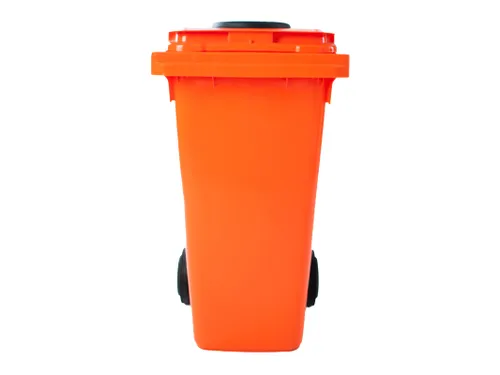 Container met rozet 120 Liter Oranje