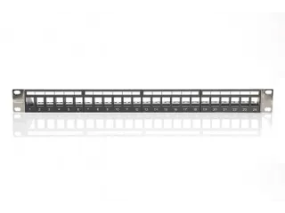 Modulair Patchpaneel 24-poorts Blank 1U Rackmontage Zwart RAL 9005 - 2