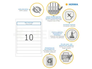 Herma 5119 Rugetiket 192x25,4mm Wit permanent klevend 250 stuks - 4