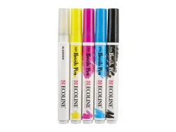 Brushpen Talens Ecoline set à 5 stuks primair