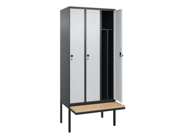 locker voor scheiding van kleding,HxBxD 2120x900x815mm,3vak