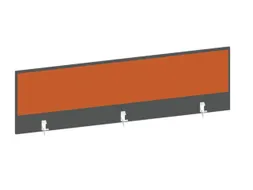 baliepaneel bureau aanbouw achter MS-donkergrijs BN3012-oranje 1600mm