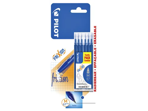 Rollerpenvulling Pilot Frixion Ball 0.7mm Blauw Medium Blister à 6 st