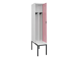 locker met bank,voor scheiding van kleding,HxBxD 2120x400x815mm,1vak - 1