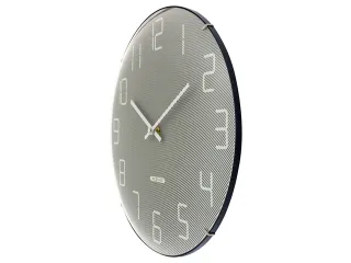 Wandklok Nextime dia 35cm bolvormig glas grijs kunststof Shade - 4