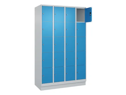 lockerkast,HxBxD 1950x1200x500mm,4x5vakken,vak B 300mm,cil.-slot