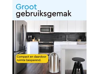Afvalbak BRASQ Push Bin PB230+ 30 liter rvs - 9