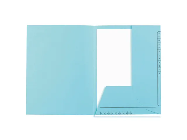 Dossiermap 2 kleppen SUPER 250 Contact 24x32cm Lichtblauw 25 stuks