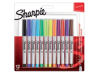 Viltstift Sharpie Ultra fijn 0.5mm Blister à 12 stuks Fun Assorti - 1