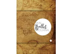 Mijn Bullet Journal wereldkaart dots 240 pagina's