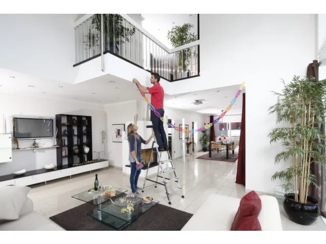 trapladder,eenzijdig,5treden,bordes m. antislip elementen,balk L 1,8m