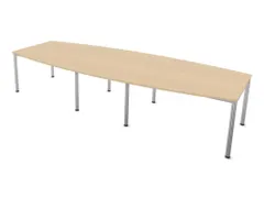 vergadertafel,HxBxD 740x3600x1400mm,vatvormig,NE-esdoorn