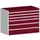 ladekast 900x1300x750mm 6laden zware lasten RAL7035 front RAL3004
