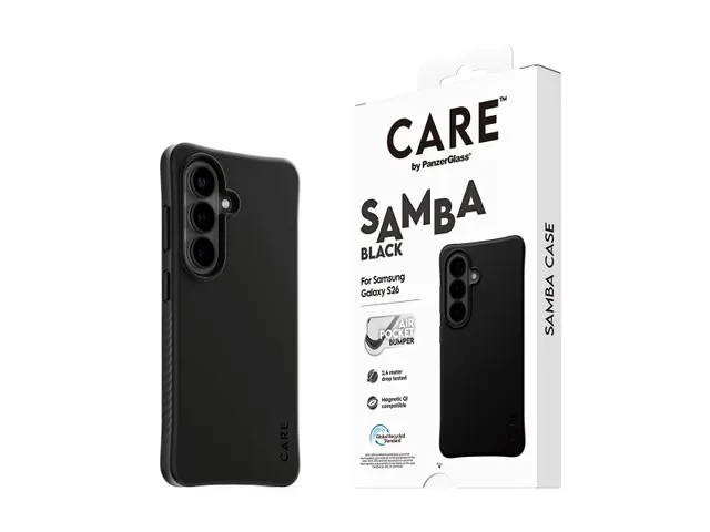 PanzerGlass CARE by Samba Case Black w. Qi Samsung Galaxy S26, H