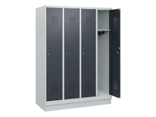 schoollocker,HxBxD 1630x1200x500mm,4vak,vak B 300mm,cil.-slot,sokkel