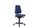 Werkplaatsstoel,zitting kunstleer blauw