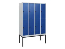 dubbeldekse locker,HxBxD 1950x1200x500mm,4x2vak.,vak B 300mm
