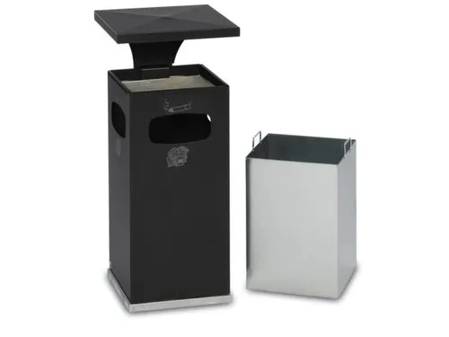 Combi-Asbak Staalplaat 910x395x395mm 3 Inworpopeningen Antraciet