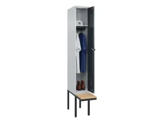 locker met bank,HxBxD 2120x300x815mm,1vak,vak B 300mm,draaigrendel - 1