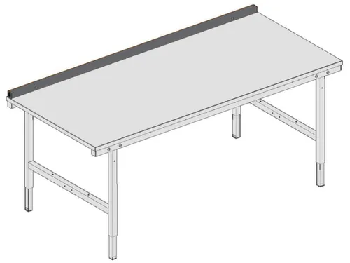 achterwand,v. paktafel,HxBxD 40x2000x40mm,staal,RAL3003,meerprijs