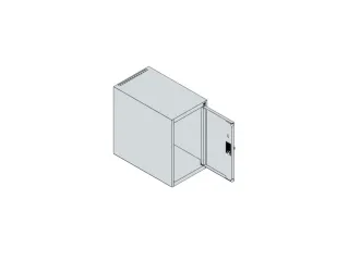 opzetkast,v. locker,1vak.,vak B 300mm,HxBxD 500x300x500mm,vleugeldeur - 3